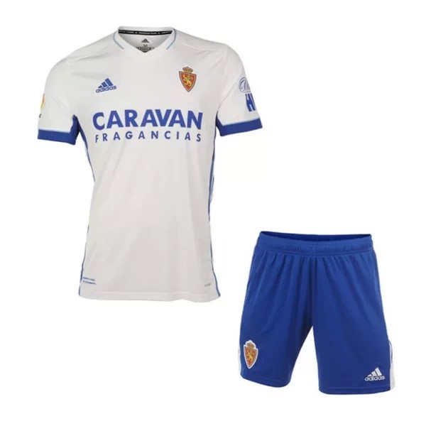 Camiseta Real Zaragoza 1ª Niños 2020-2021 Blanco Azul